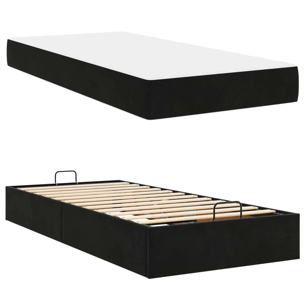 Struttura letto con materasso 2 pcs Nero Velluto 3399524