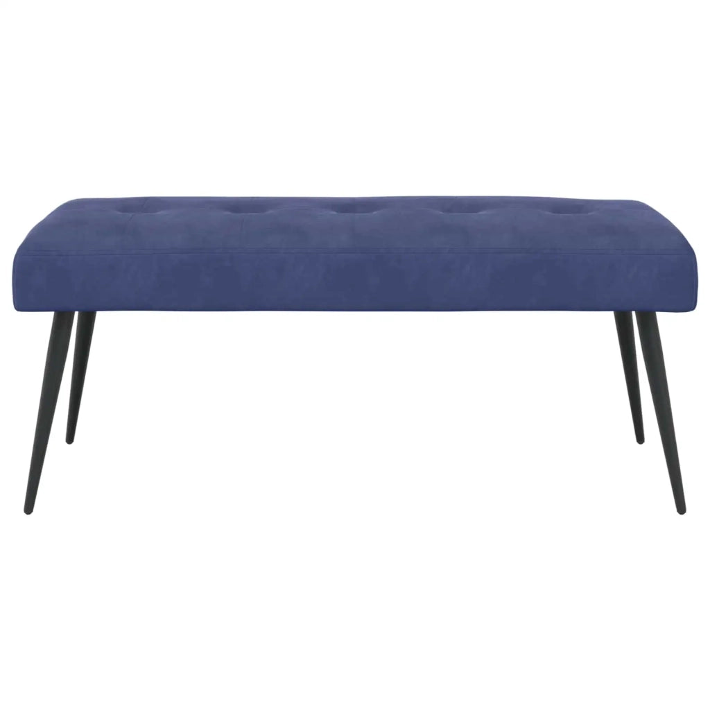 Panchina con bottoni imbottiti Blu Polizia 110 x 40 x 46 cm 42038541