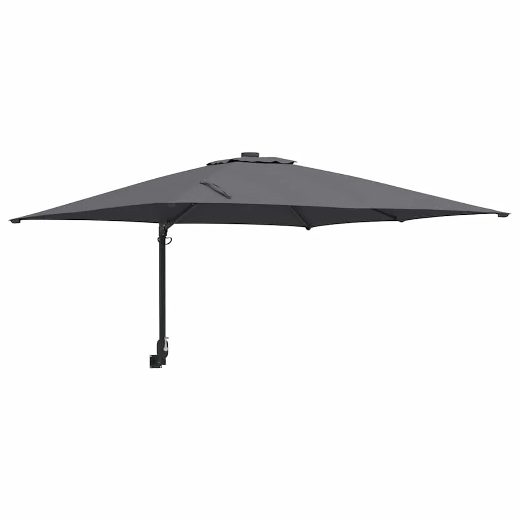 Ombrellone da giardino moderno basculante 248,5 x 247,5 x 160 cm in poliestere antracite 02_0058636