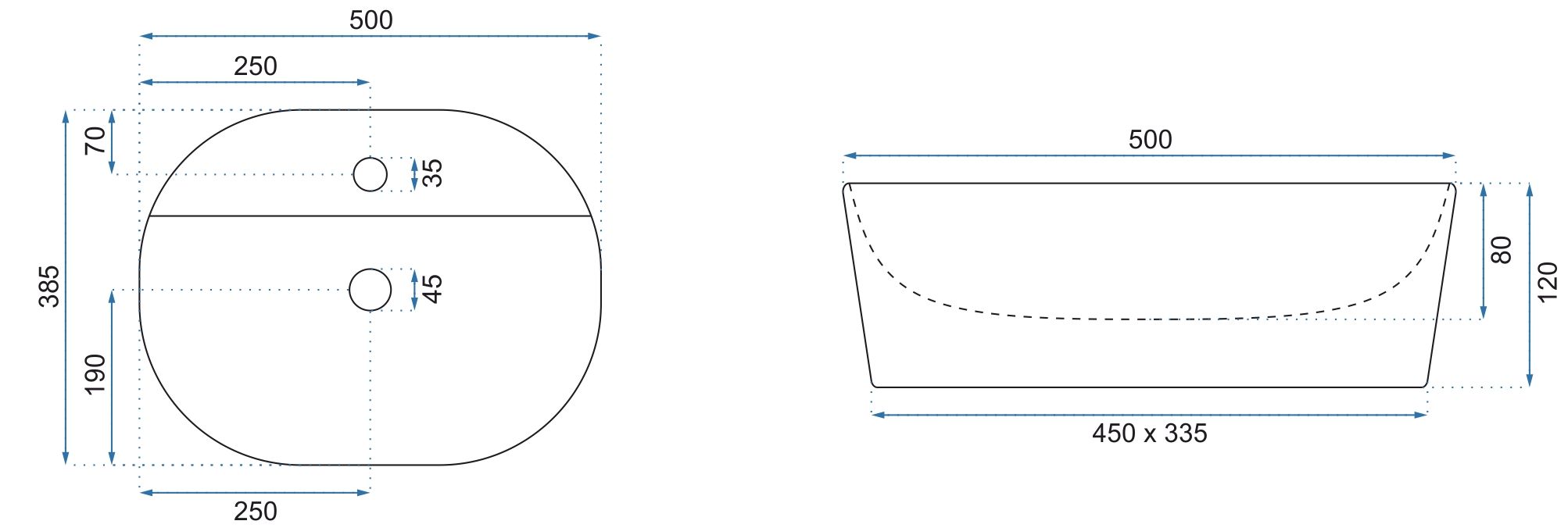 Lavabo Da Appoggio Rea Carina