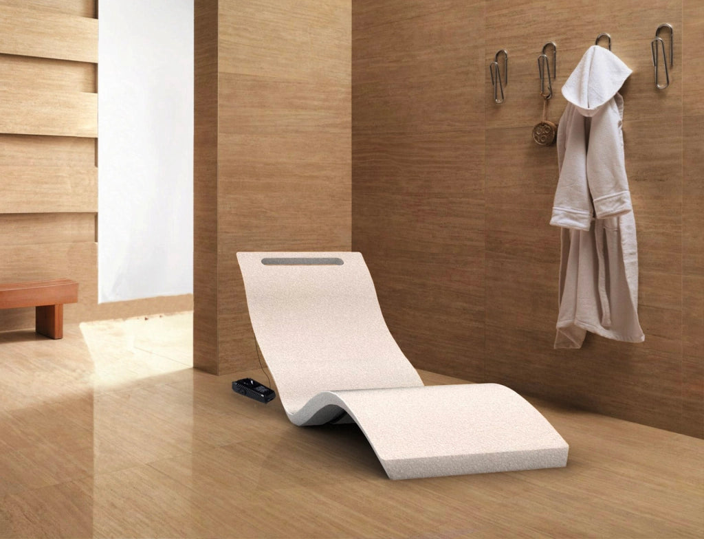 Lettino Chaise Longue Riscaldata da Esterno Giardino Seduta a Terra Arkema Serendipity Hybrida Dove Grey