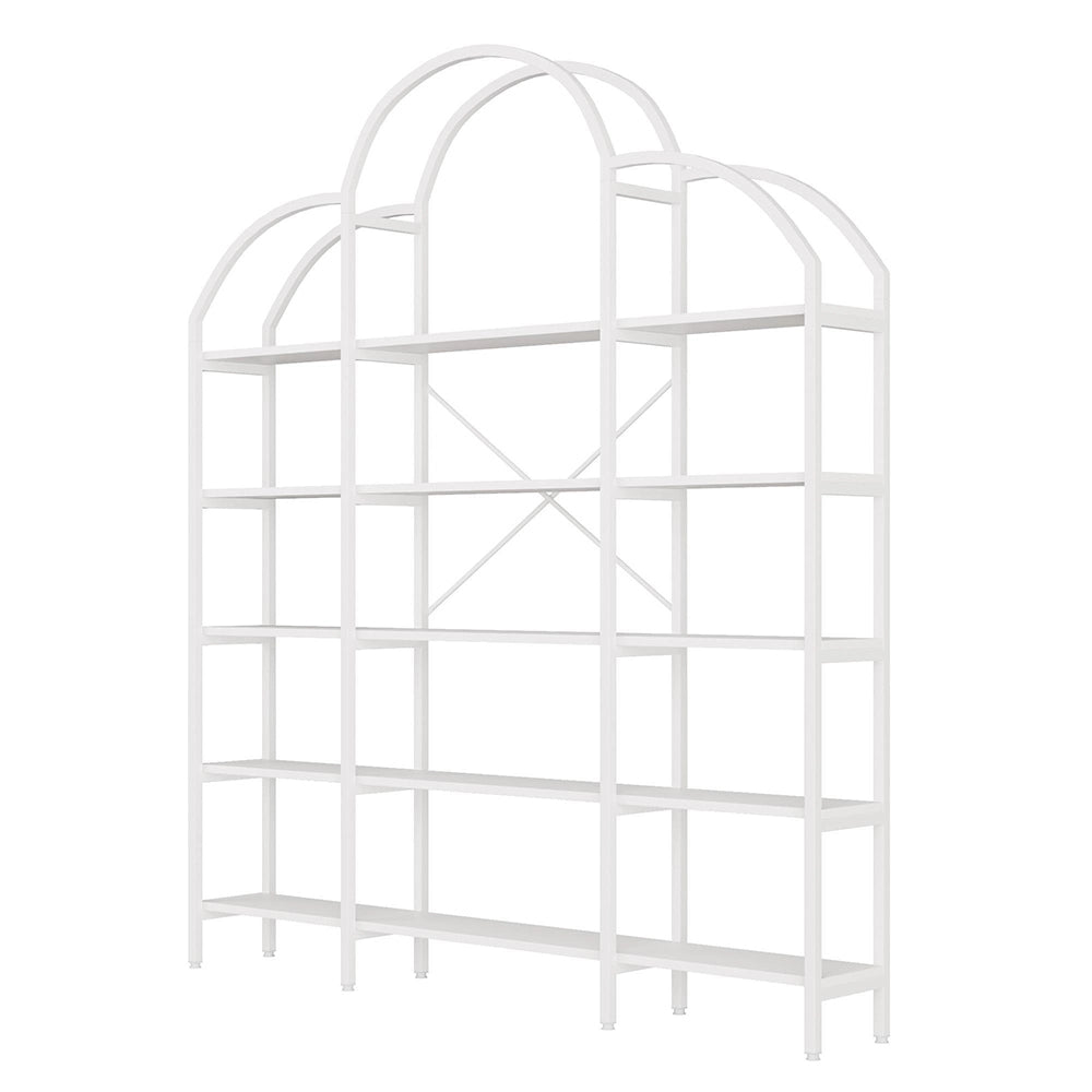 ¨¦tag¨¨re a cinque livelli stile nuvola - Xylo - 170x26x190 cm bianco facile montaggio