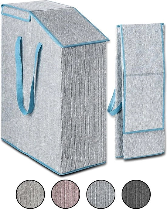 Wascioletto pieghevole, 52 l, 20 x 45 x 60 cm, wascioletto pieghevole per nicchie, lavandino spaziale, blu-beige