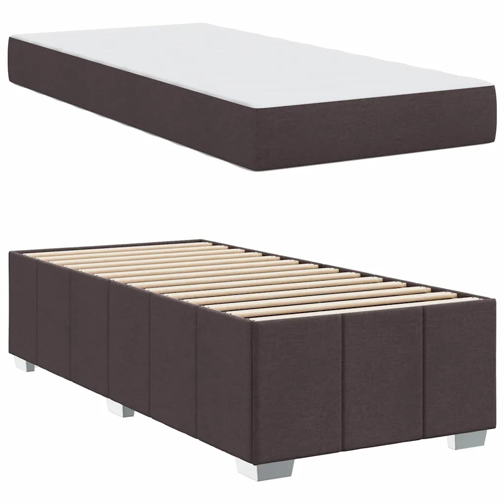 vidaXL Struttura del letto Marrone scuro 90 x 200 cm Tessuto