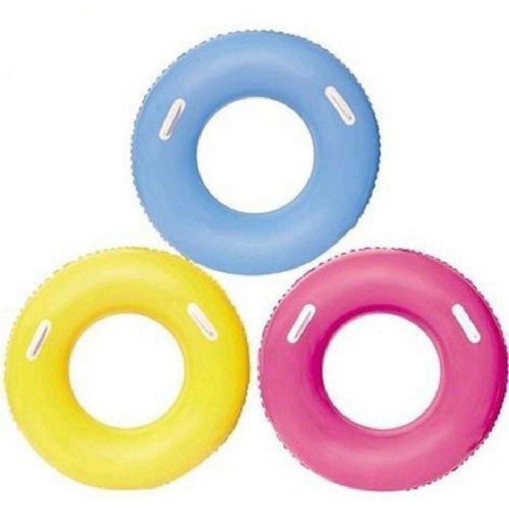 Trade Shop - Salvagente Colorato Ciambella Con Maniglie 36084 Per Mare Piscina 91 Cm 3 Colori -