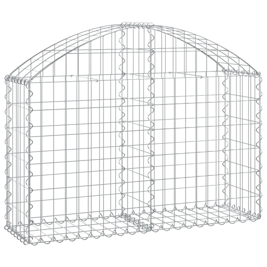 Cesto Gabbione ad Arco 100x30x60/80 cm Ferro Zincato 153423