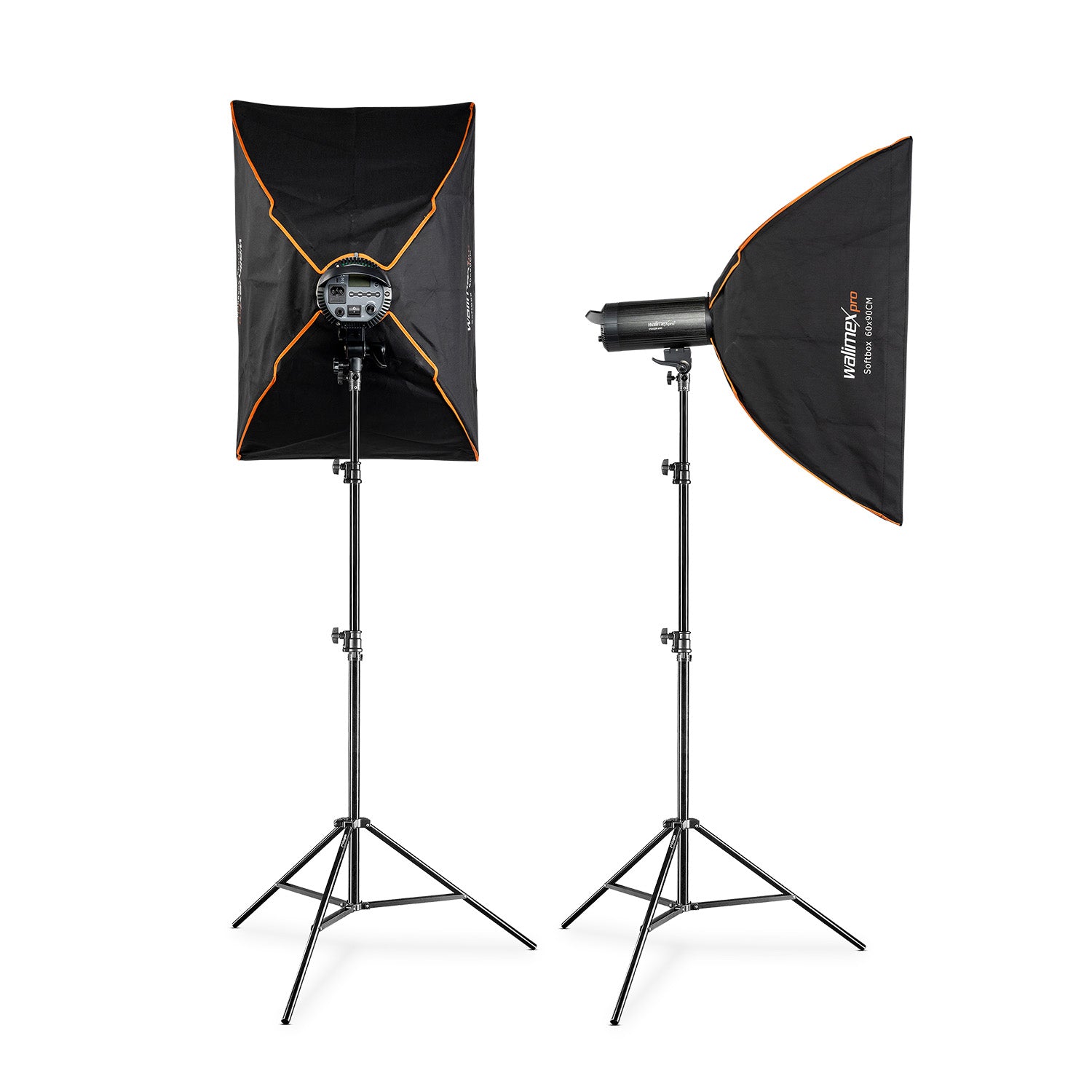 Stager 600 HSS set di 2 flash fotografici da studio, luce LED da 600 W per foto e video, con 2 softbox 2 stativi luci e accessori