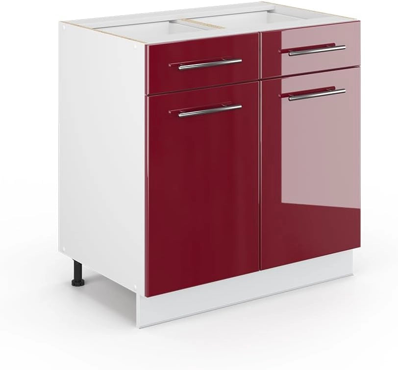 Mobiletto bagno Fame-Line, Bianco, 30 x 82 cm senza piano di lavoro, per la conservazione di articoli da bagno e prodotti per la pulizia
