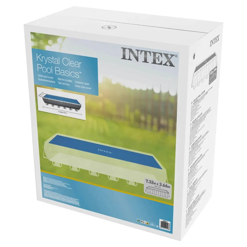 INTEX Copertura Solare per Piscina Blu 716x346 cm in Polietilene 93303