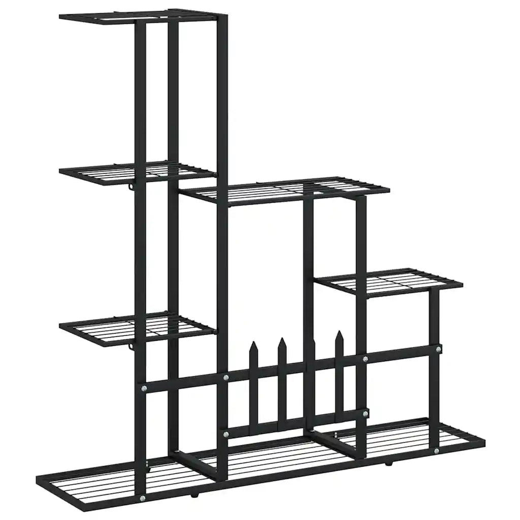 Portapiante | Sostegno per piante 94,5x25x88 cm Nero in Metallo