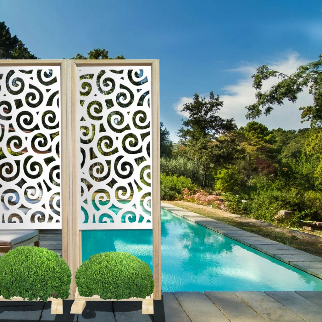 RICCI - Separè  - Paravento modulabile - 70x190cm - in Legno e PVC Colore: bianco