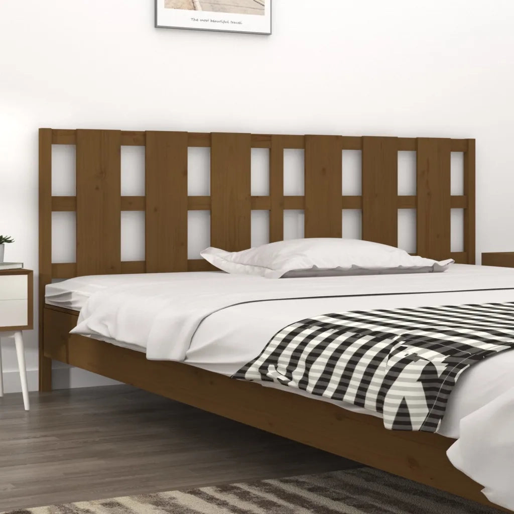 Testiera | Testata per Letto ambra 205,5x4x100 cm Legno Massello di Pino