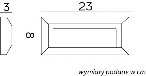 Applique esterna LED 3W IP65 grigio scuro MUR SU-MA