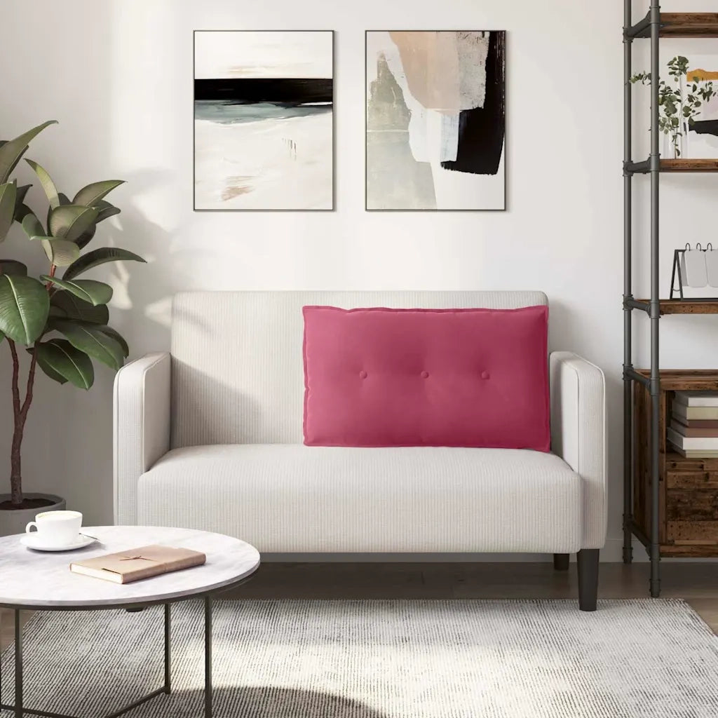 Cuscino per Schiena | Cuscino dorsale Rosso Vino 80 x 50 cm Tessuto in Cords