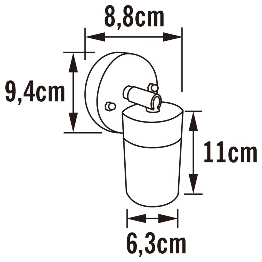 KONSTSMIDE Lampada da Parete Modena Regolabile 1x7 W Nero Opaco 434039
