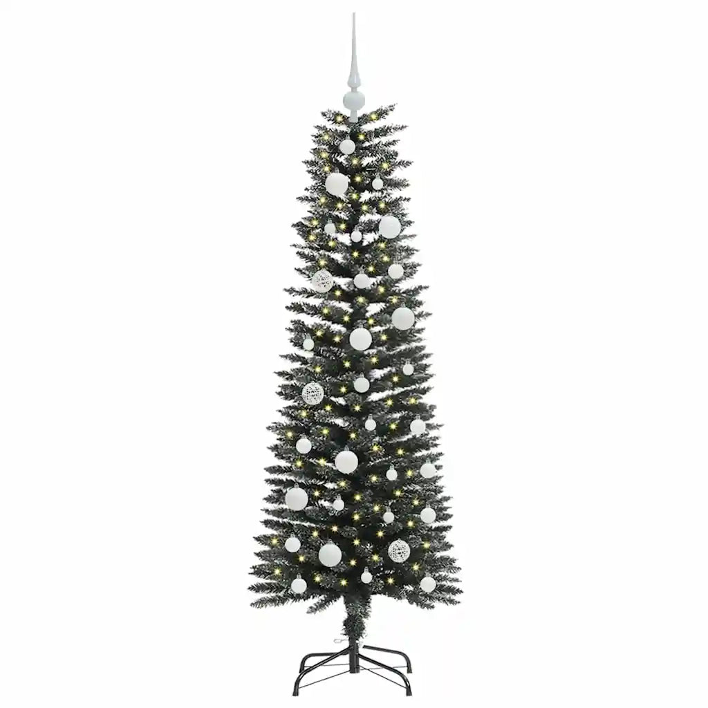 Albero di Natale Artificiale-Albero Natalizio con 150 LED Verde 120 cm 816621