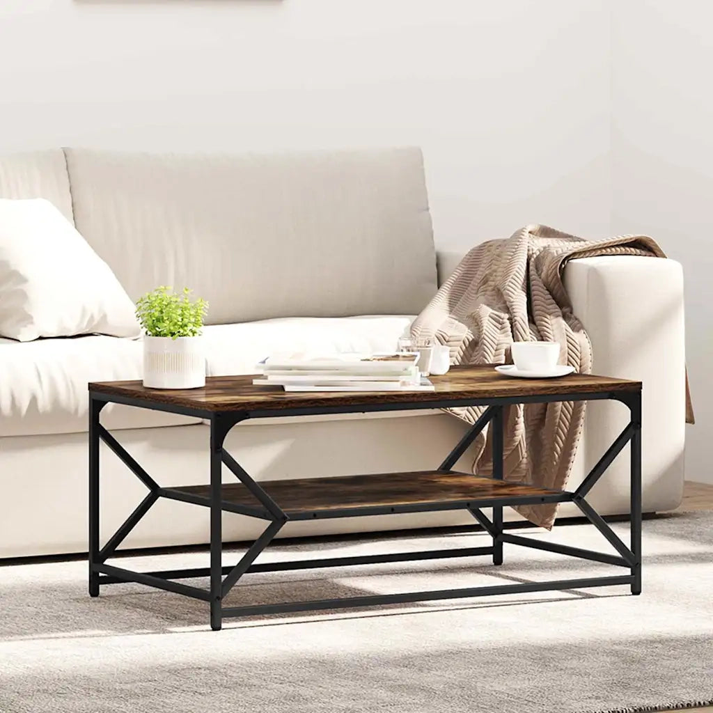 Tavolino da salotto | Tavolino da caff¨¨ | Tavolino da Soggiorno Rovere fum¨¦ 90 x 50 x 40 cm