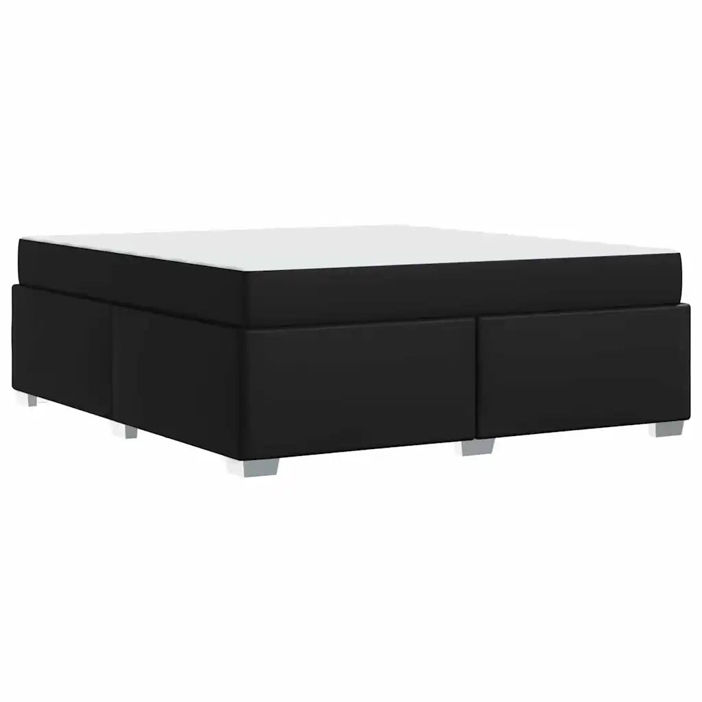Struttura del letto con materasso Nero 180 x 200 cm Tessuto