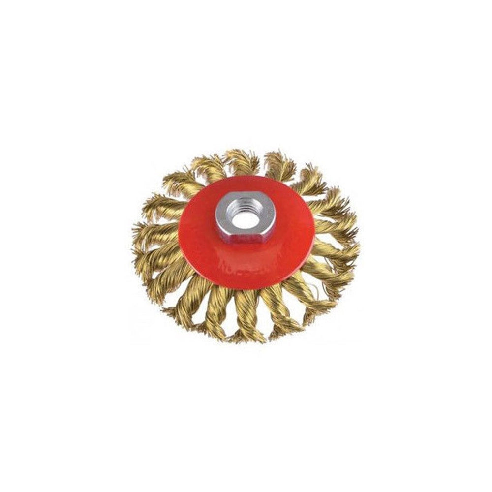 Spazzola circolare conica a mazzetti ritorti 120mm m14