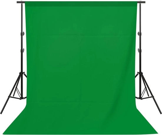 Kit di sostegno per tenda di sfondo fotografico - 200x200cm - Sostegno per tenda di sfondo fotografico regolabile - Tende di sfondo fotografico - Aluminium - Nero
