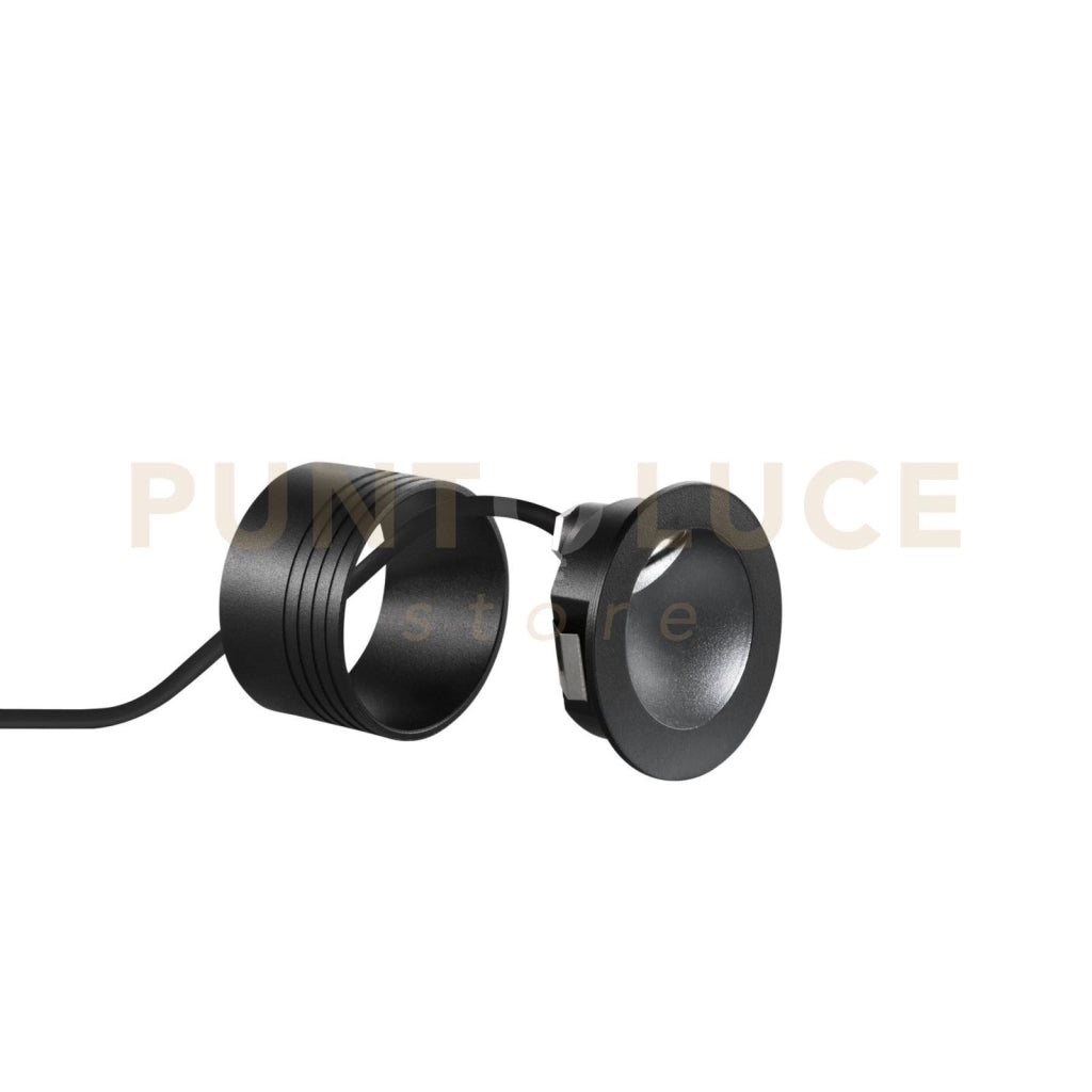 SEGNAPASSI LED ONYX NERO TONDO 3W 420LM 4000K IP54 7,4X4,8CM