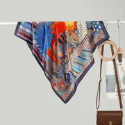 Nuova sciarpa quadrata da donna in seta da 70 cm: alla moda e versatile.