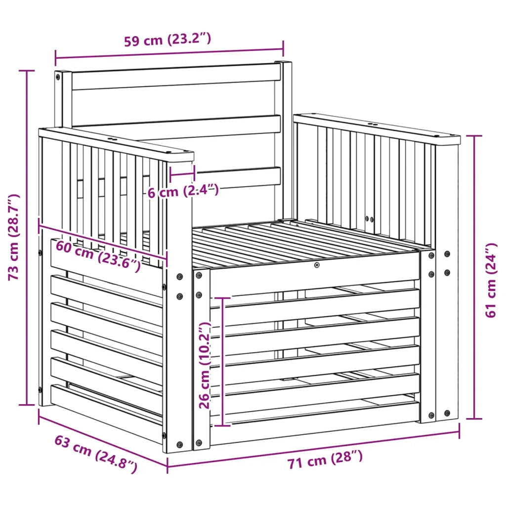 2 Pezzo Set di divani da esterno-Sofa da giardino Legno di Acacia Massello 464780