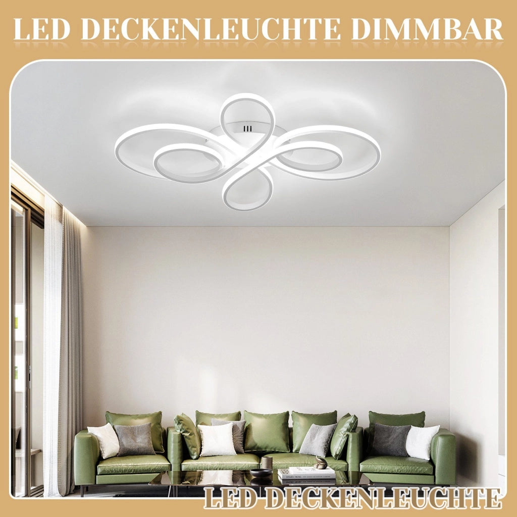 ZMH Lampada da soffitto LED grande dimmerabile 100 cm 90W moderna per soggiorno