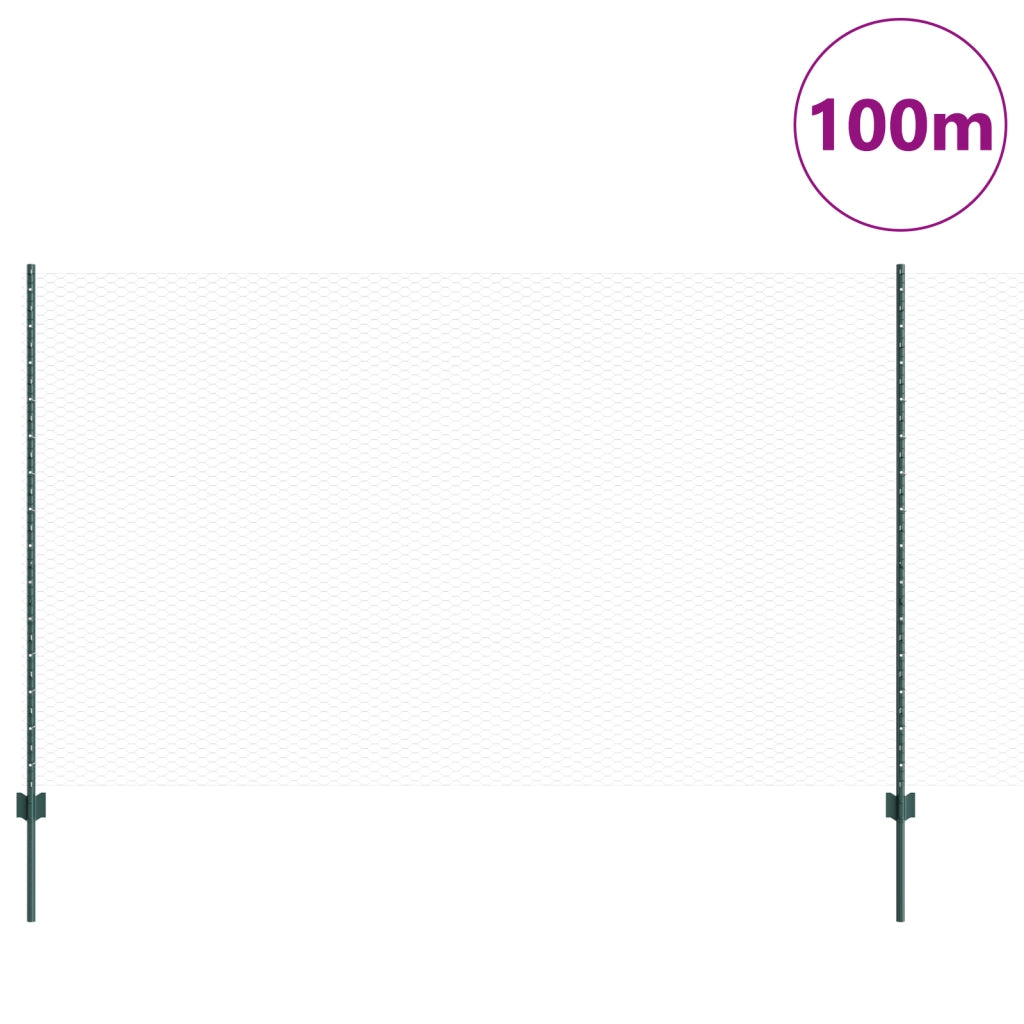 Pali per Recinzione  11 pcs U-Channel Verde 140 cm Acciaio