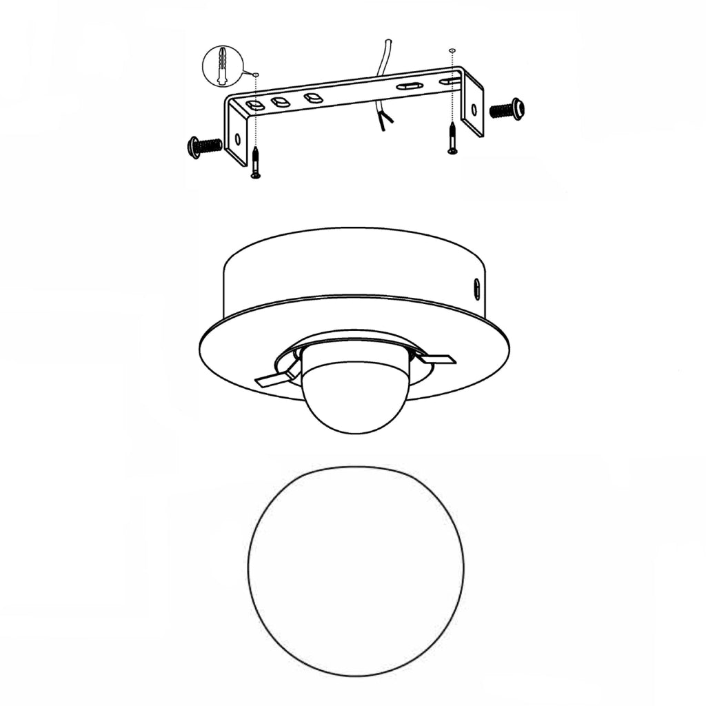 Plafoniera Moderna Mosiano Acciaio Cromo 1 Luce Led Integrato 3,3W