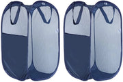 Set da 2 pezzi di contenitore e asciugamano, asciugamano di gas, trasportabile, maniglie resistenti al tempo, apribile, per camera da letto dei bambini, appartamento universitario o viaggio (blu)