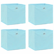 Scatole Portaoggetti 4pz Azzurre 32x32x32 cm Tessuto 288373