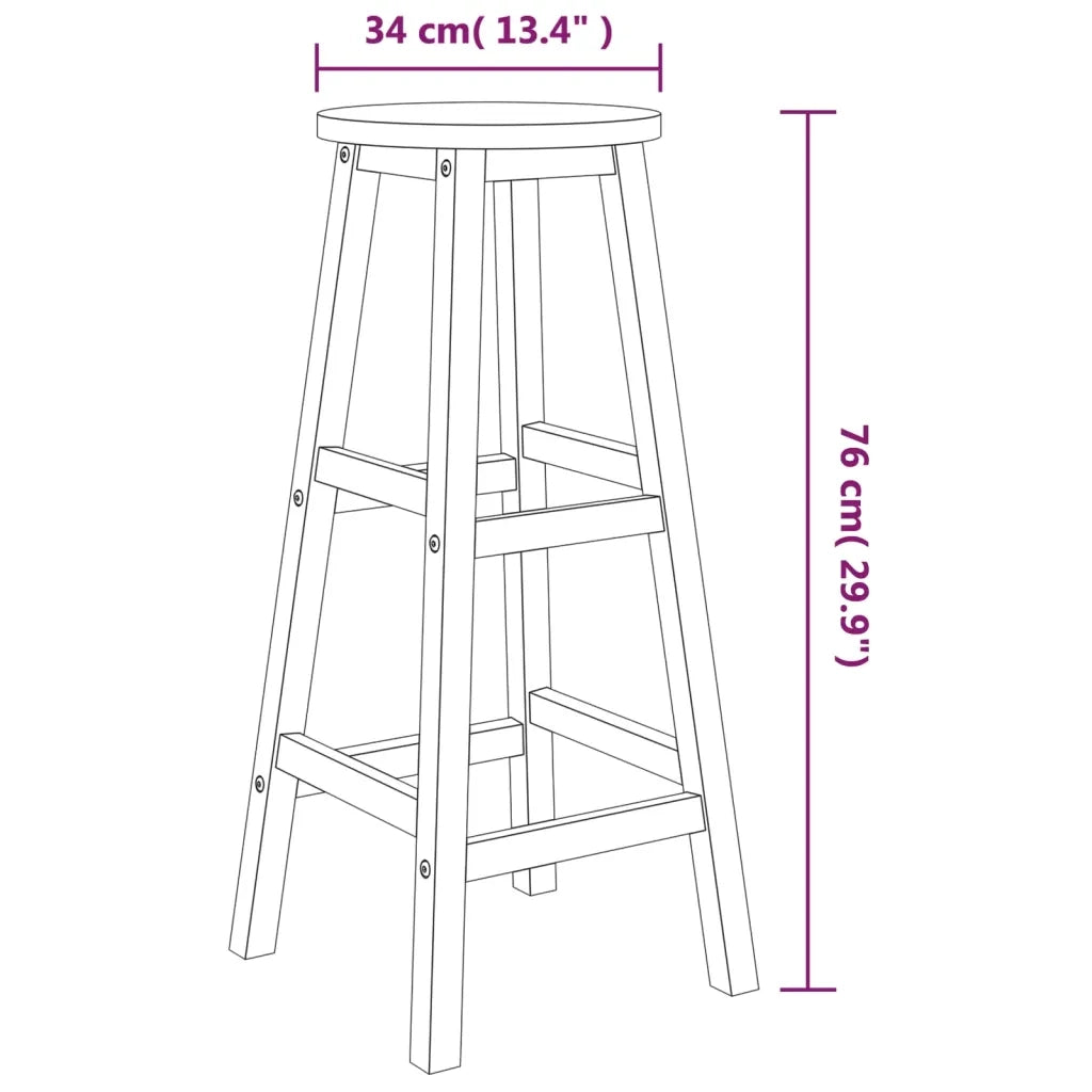 Set da Bar 3 pz in Legno Massello di Acacia  cod mxl 42943