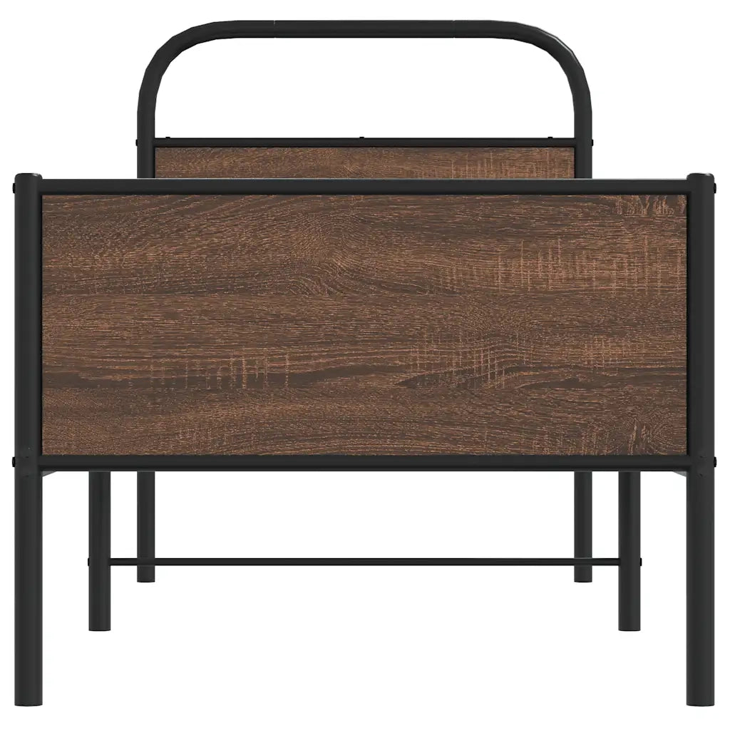 Giroletto senza Materasso Rovere Marrone 75x190cm in Truciolato