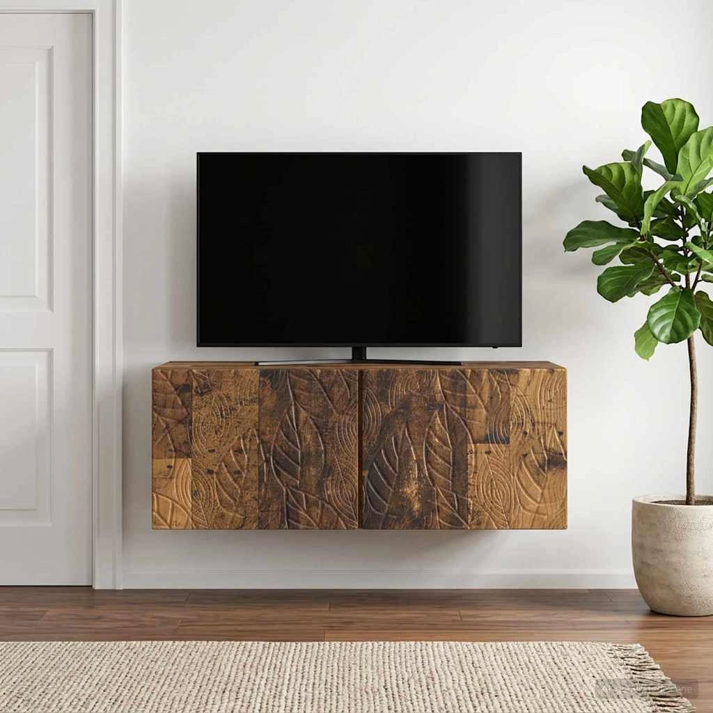 Mobile Porta TV da Muro 78,5 x 31 cm Legno antico 898893
