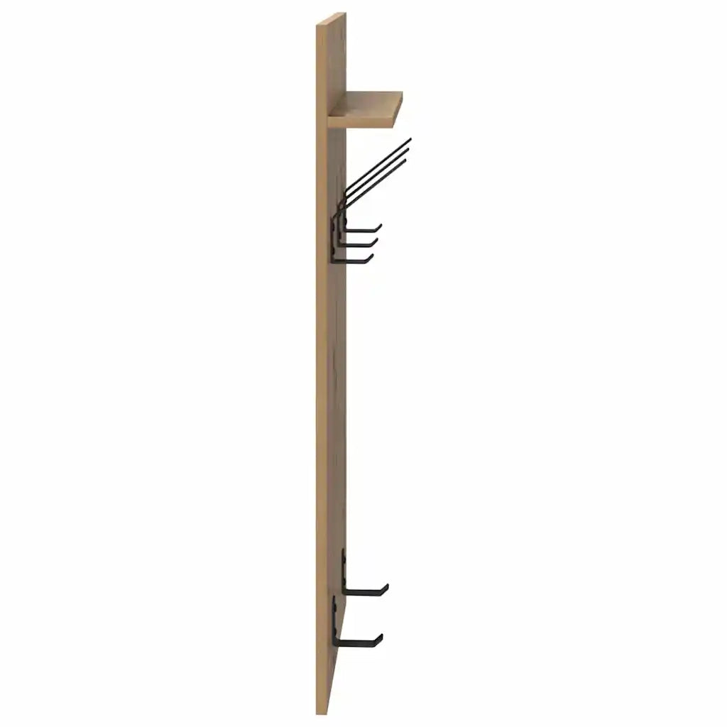 Appendiabiti a muro A parete Rovere artigianale 40 x 10 x 90 cm 874458