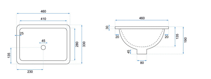 Lavabo Sottopiano Rea Adela