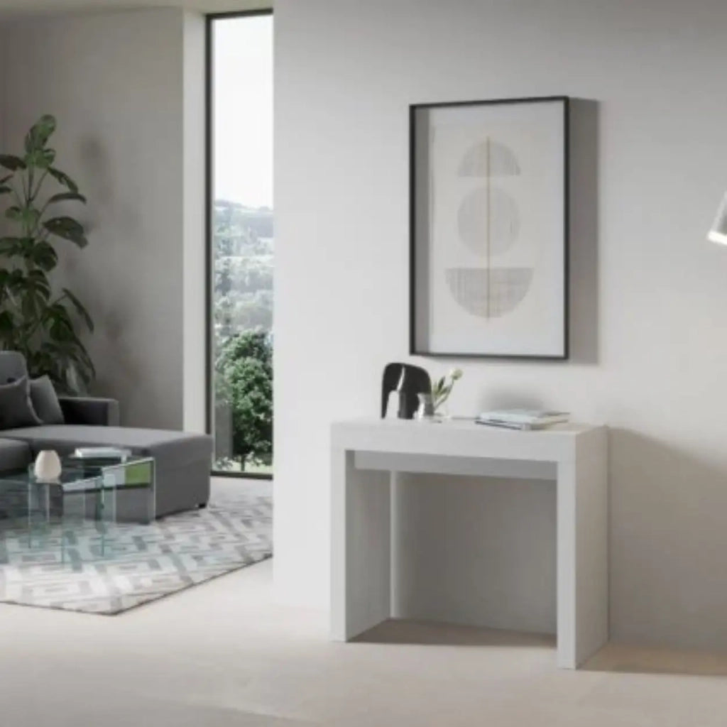 Consolle allungabile 90x40/300 cm Roxell bianco frassino