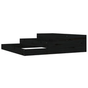 Fioriera rialzata per piante e fiori terrazza giardino 107 x 107 x 27 cm legno massello di pino nero 02_0037296
