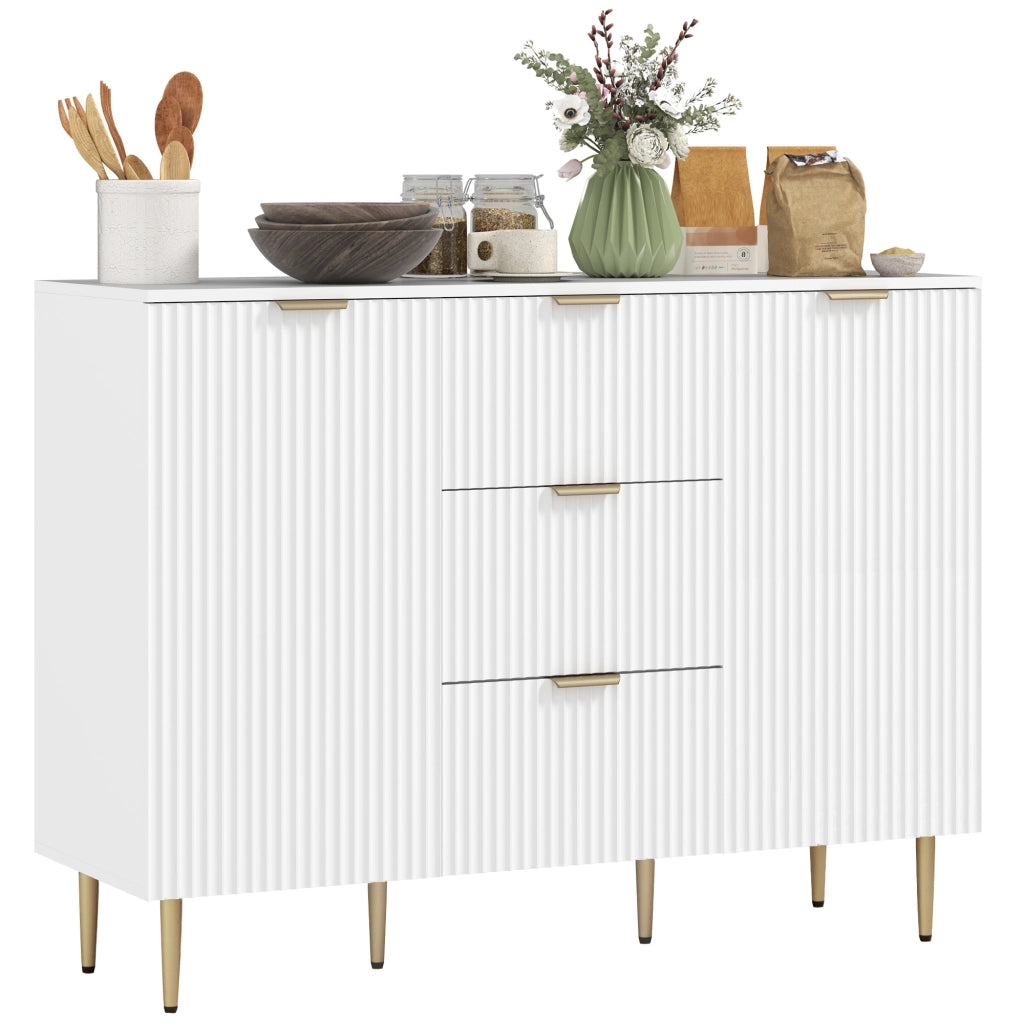 Buffet con 3 cassetti e ante ¨C zephmum ¨C bianco 120x40x90