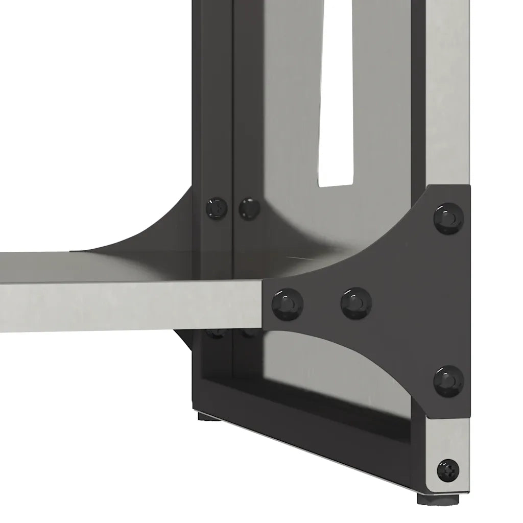 Rastrelliera per Legna da Ardere 40x30x80 cm in Acciaio Inox 864229