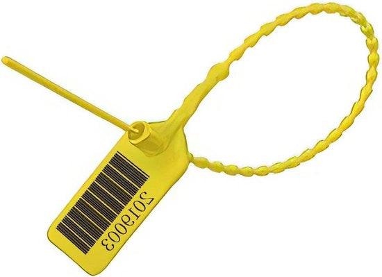 100 pezzi di imballaggio per fiori in plastica per articoli di pronto soccorso - giallo - codice a barre + diversi numeri.