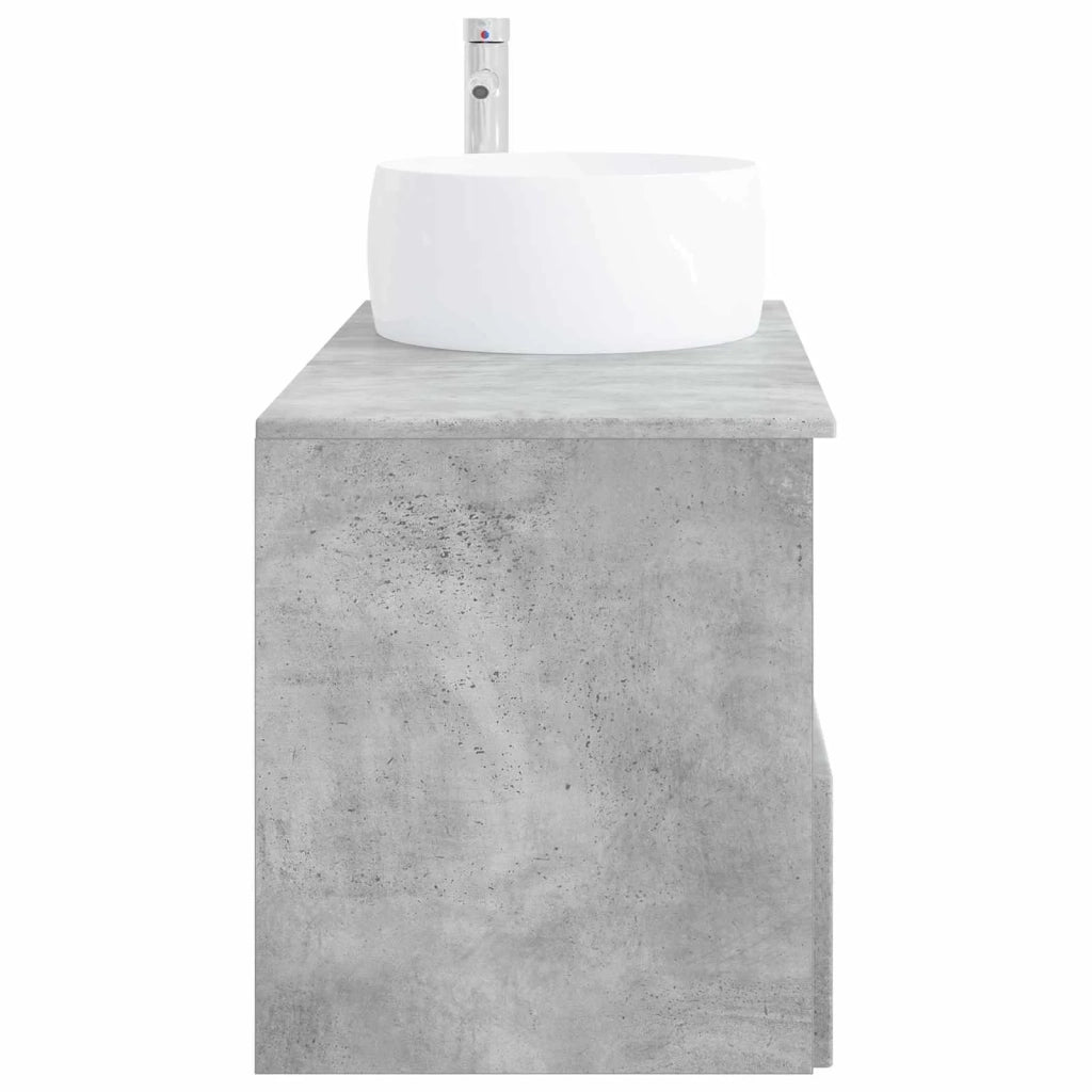 Set di mobili per il bagno 2 pz Grigio Cemento 3404097