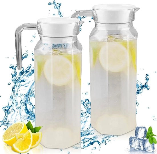 Acquario trasparente 11 litri - Caraffa per acqua, succo e limonata - Bicchiere in acrilico indeformabile.