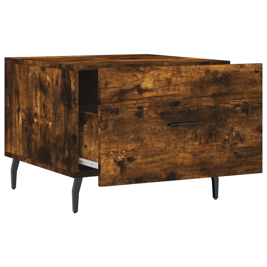2 pz Tavolini salotto | Tavolino da caff¨¨ | Tavolino da Soggiorno Rovere Fumo 50x50x40cm Legno Multistrato