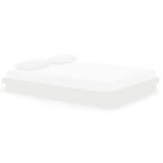 Letto matrimoniale | Letto per adulti | Giroletto Bianco in Legno Massello 150x200 cm King Size