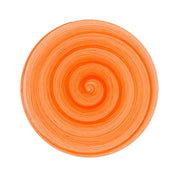 Piatto piano mandarin Memento Table in ceramica dipinta a mano Ø 27,5 cm