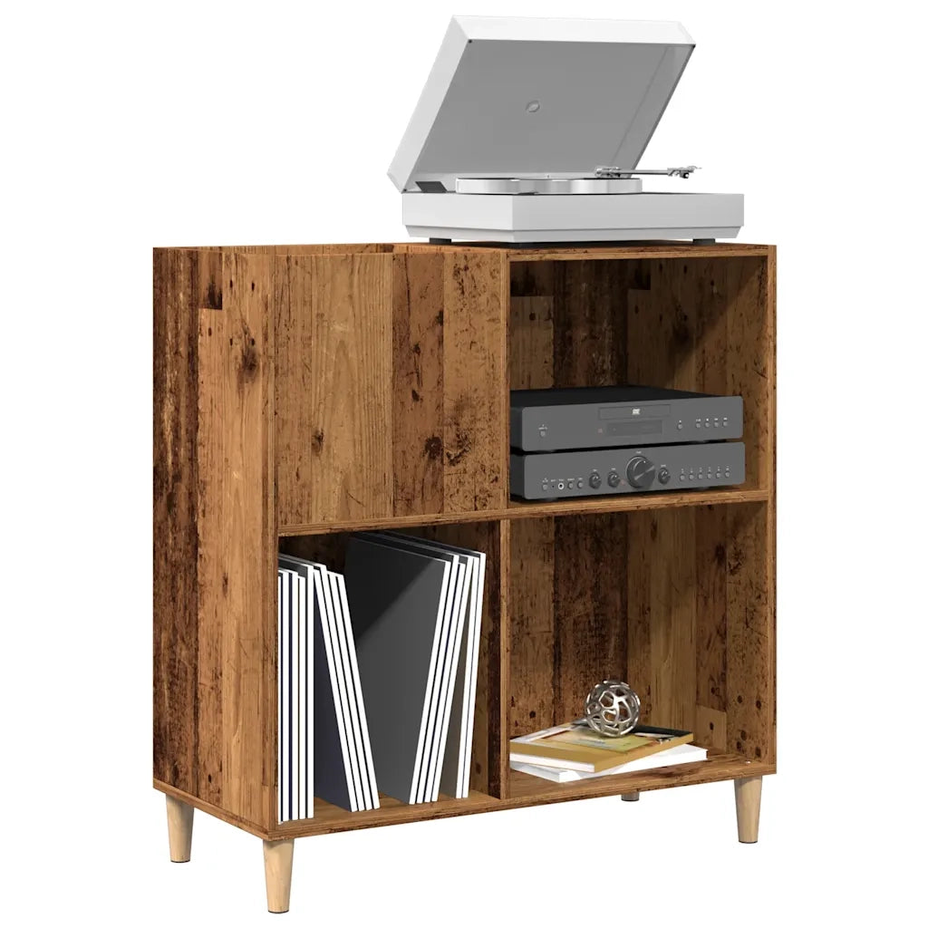 Mobile Porta Dischi Legno Antico 84,5x38x89cm Legno Multistrato 857171