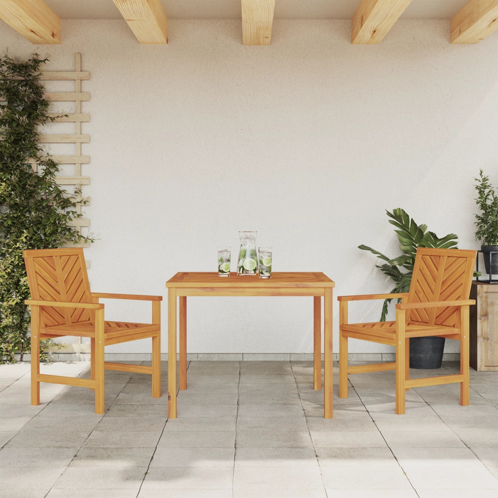 Set da pranzo da giardino in 3 pezzi Legno massello di acacia