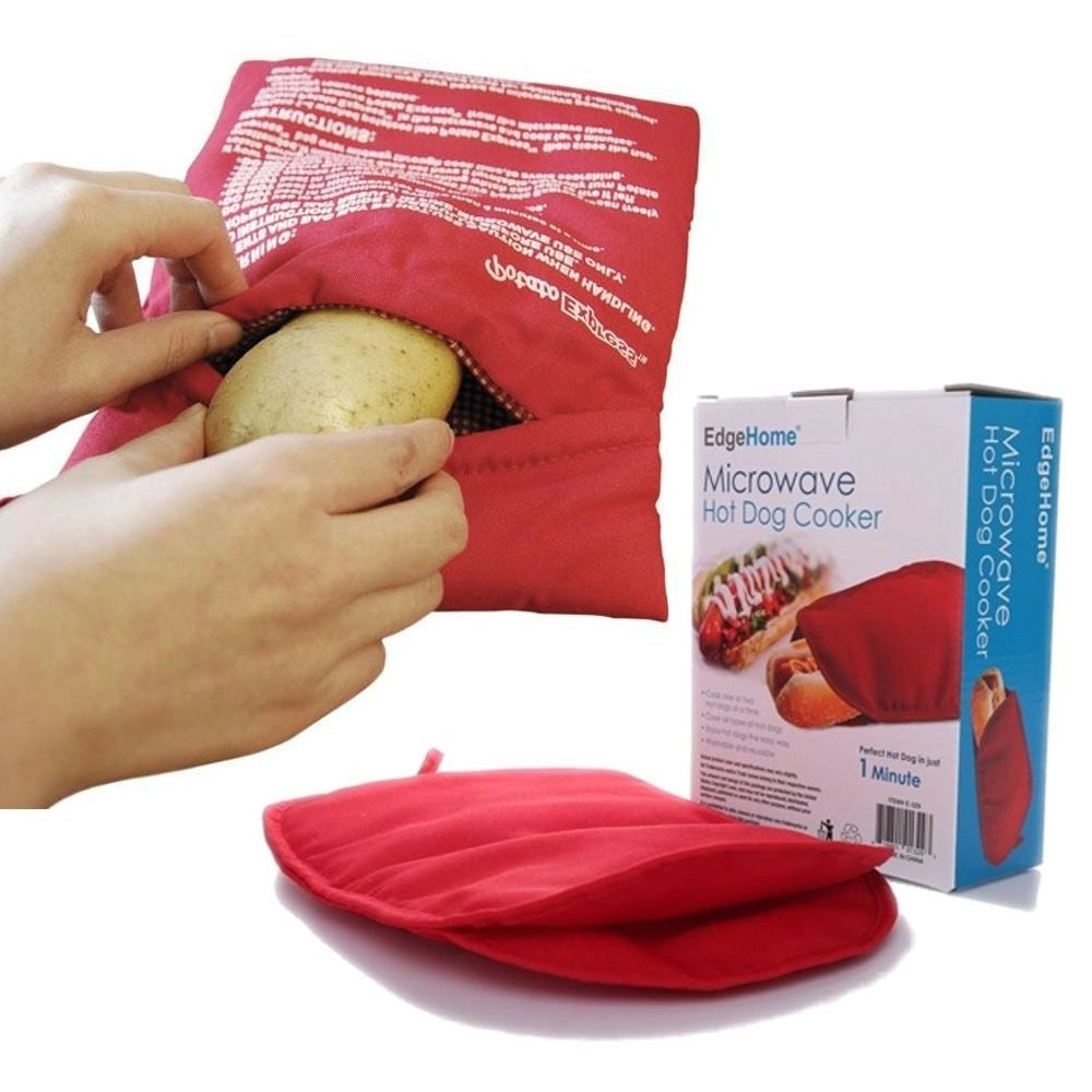 Trade Shop - Sacchetto Per Cottura Patate Hot Dog Sacco Cuoci Al Forno A Microonde Cucina -